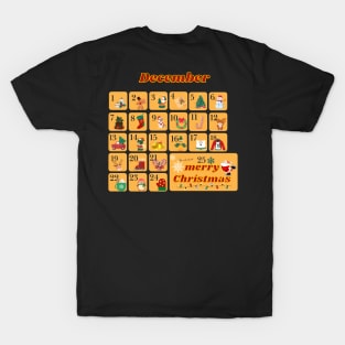 Christmas Advent Calendar  December T-Shirt